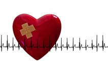 Herz mit EKG-Kurve